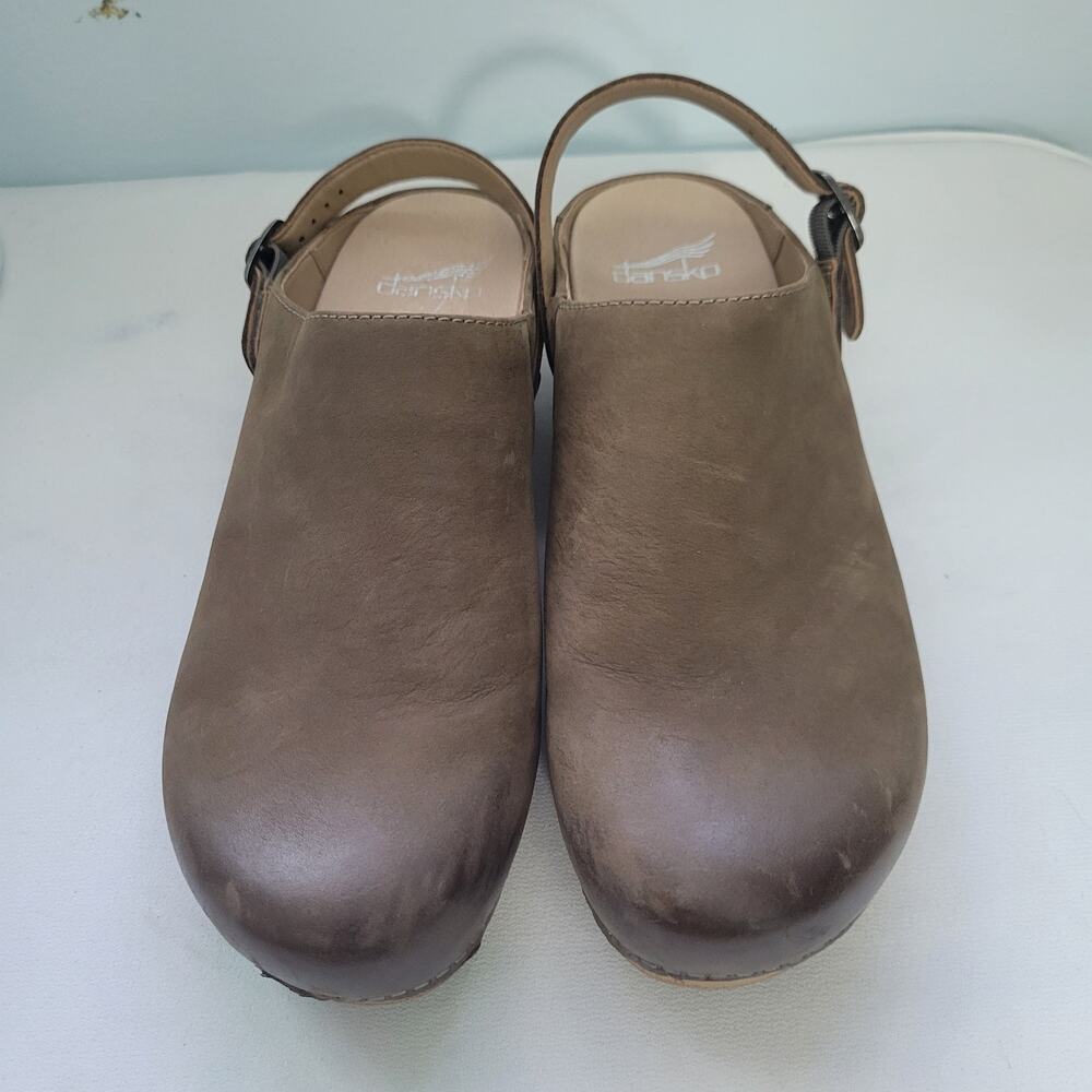 Dansko Women's Berry Burnished Nubucks Clogs With Swivel Strap Size 39(8.5) 2212 - Picture 8 of 8